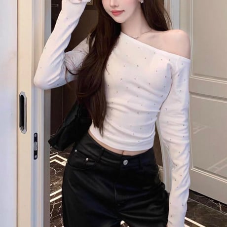 Bijou Shoulder Top 2色