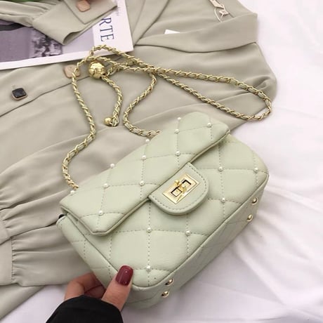 Pearl Quilt Chain Bag 4色