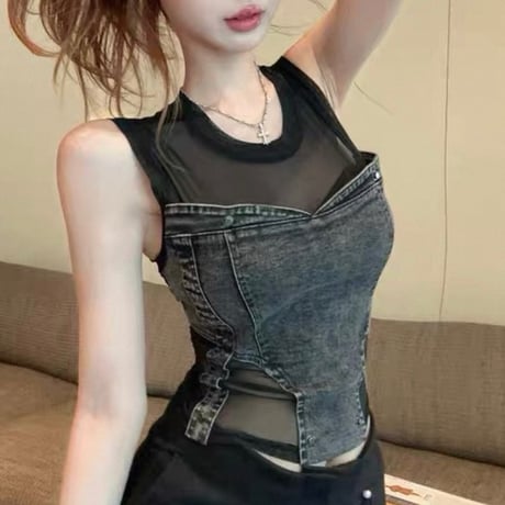 Mesh Corset Top