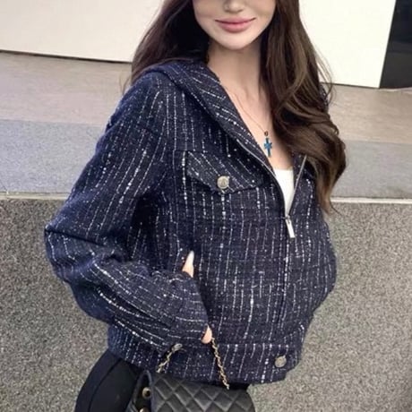 Tweed Hood Jacket