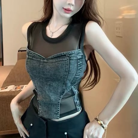 Mesh Corset Top