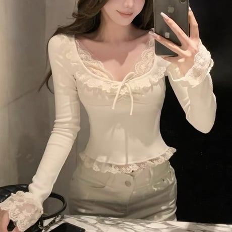 Frill Lace Top 2色