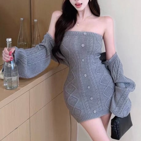 Cable Knit Set 4色