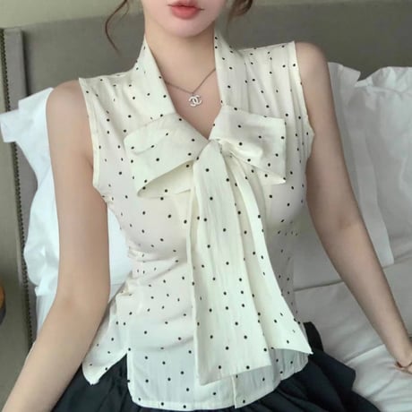 Polka Ribbon Top