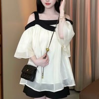 モノトーンシフォンチュニック
