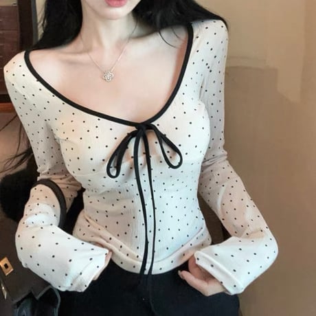 Dot Ribbon Top