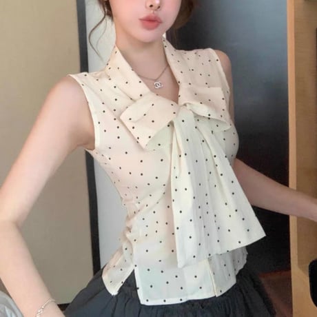 Polka Ribbon Top