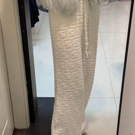 Fuzzy Pattern Pants 4色
