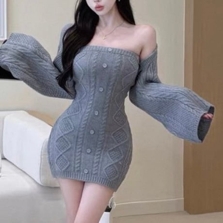 Cable Knit Set 4色