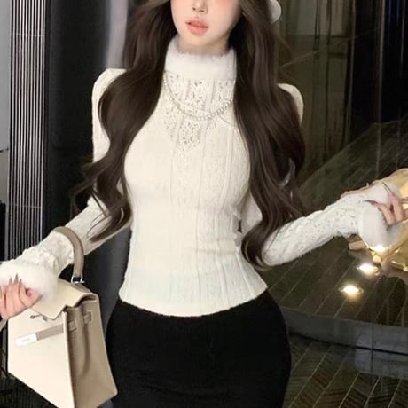 Lace High Neck Top