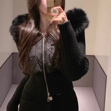 Quilt Fur Jacket 2色