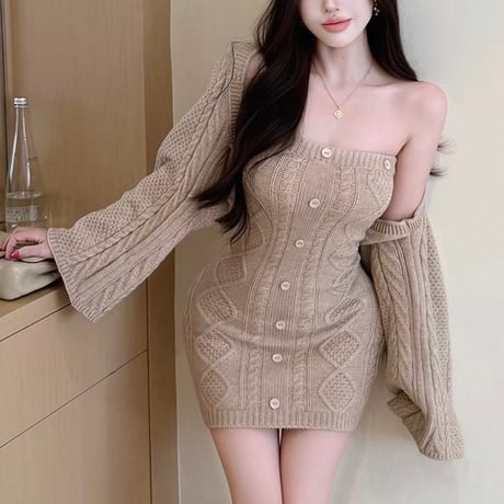 Cable Knit Set 4色