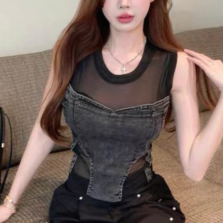 Mesh Corset Top