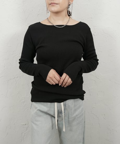 Square knit pullover