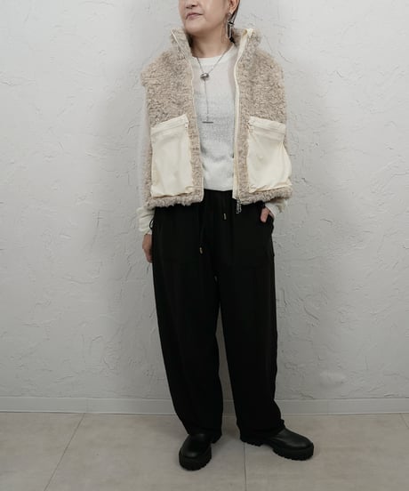 See-through jacquard　longsleeve Tshirt