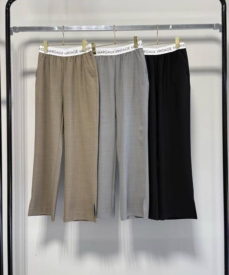 【MARGAUX VINTAGE】　ご予約 ウエストロゴストレートパンツ