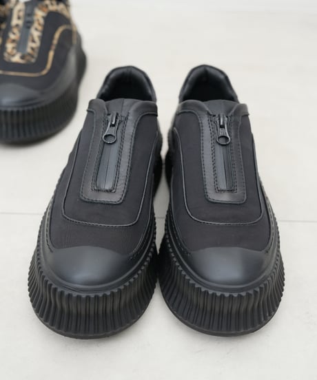 Cow leather　ZIP sneakers【ラスト1点】