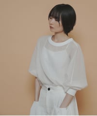 【cyan_tokyo】　ご予約 シアーリップルリブTOPS