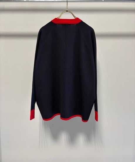 【MARGAUX VINTAGE】　ご予約 バイカラーVネックカーディガン