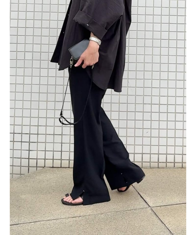 YENN】 ご予約 SIDE SLIT SLACKS 低身長sizeあり！ | selec