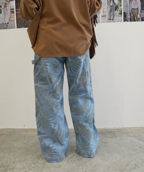 【Le Melange】　ご予約 フロッキープリントデニム STONE BIO パンツ