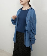 Sheer denim big shirt【ラスト2点】
