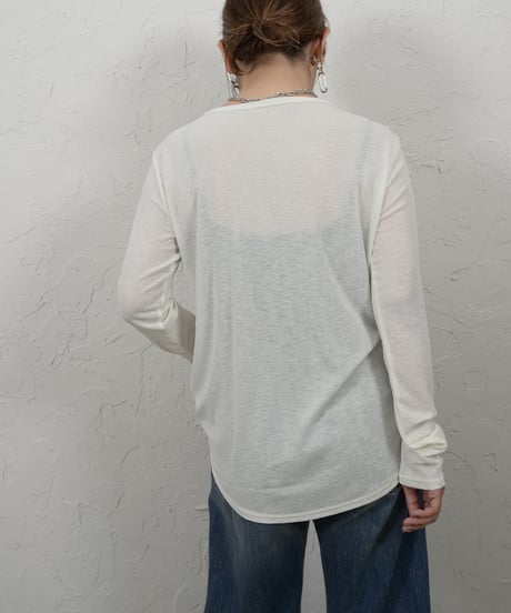 Sheer long sleeve T