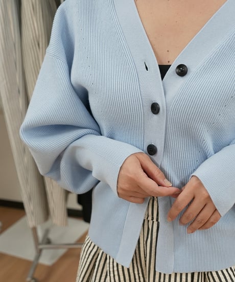 【Dignite collier】　ご予約  数量限定！片畦ニットカーディガン