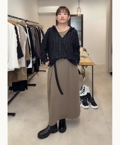 【siro delabonte】　ご予約 fringe jacquard foody pullover