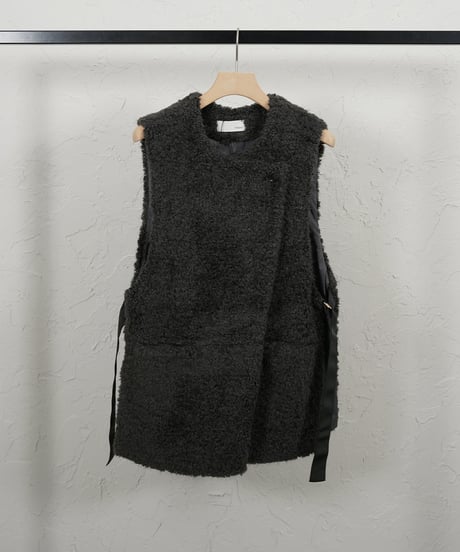Curly boa vest
