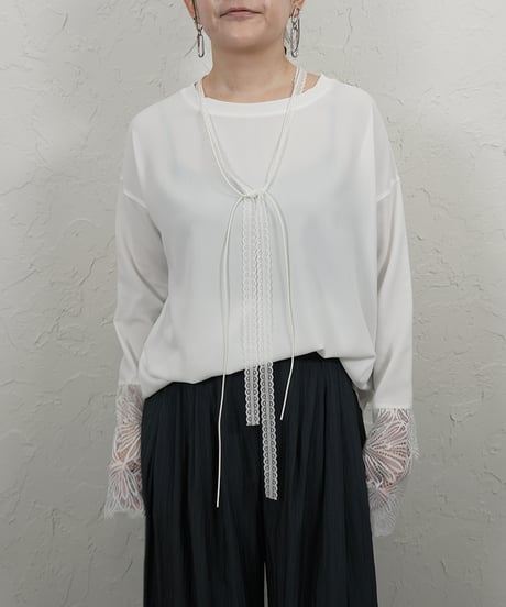 Sheer TEE　カフスレース　付属リボン付き　残り僅か！