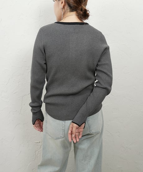 Neck color scheme henry neck knit
