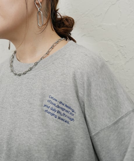 Bio sweat embroidery pullover