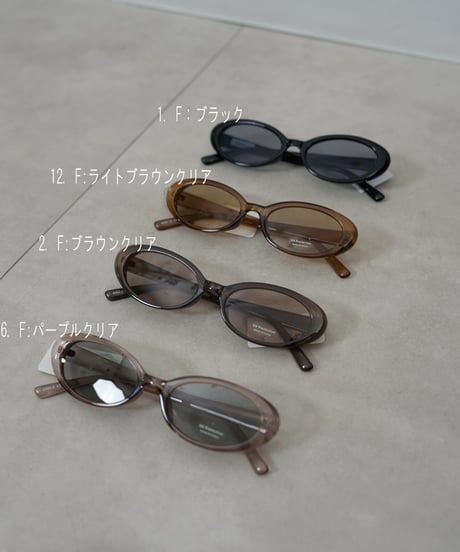 【select】スリムオーバルサングラス 5866