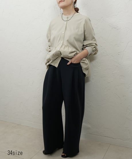 【CYAN tokyo×Liren別注】低身長size！Square pocket fleece wide pants