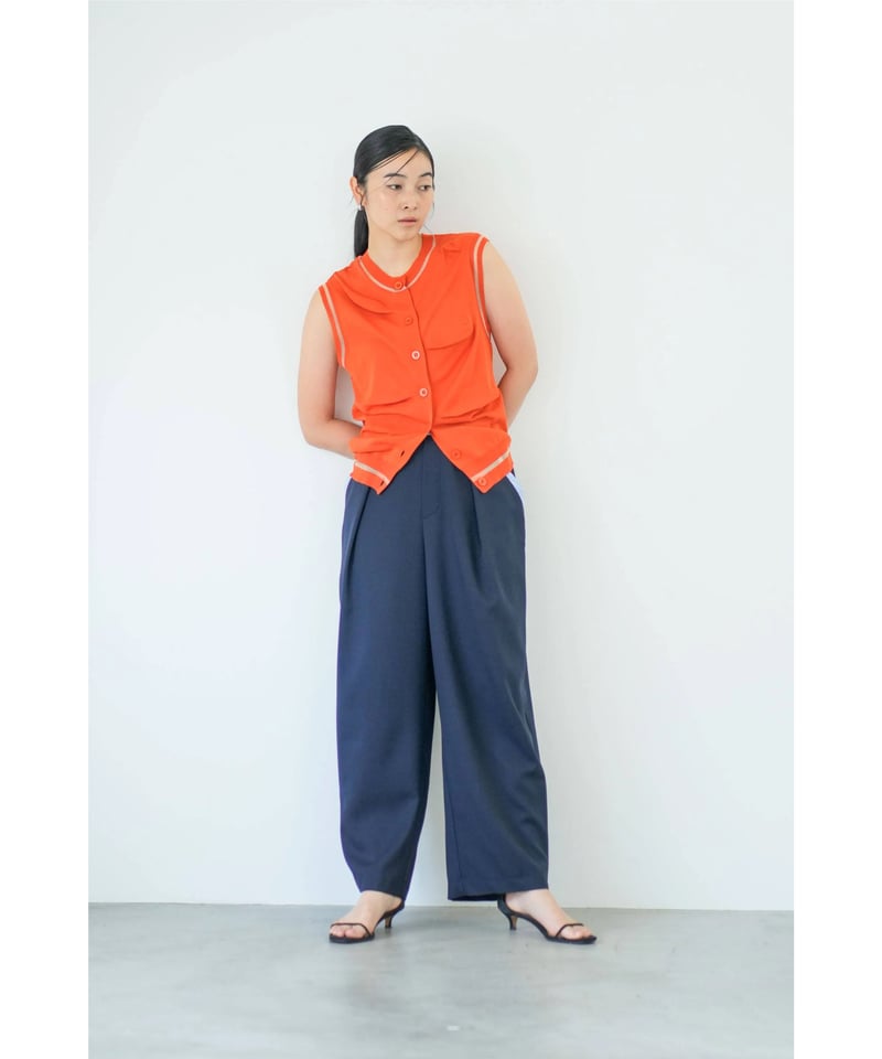 Lallia Mu】 ご予約 フロントタックパンツ | select shop Liren