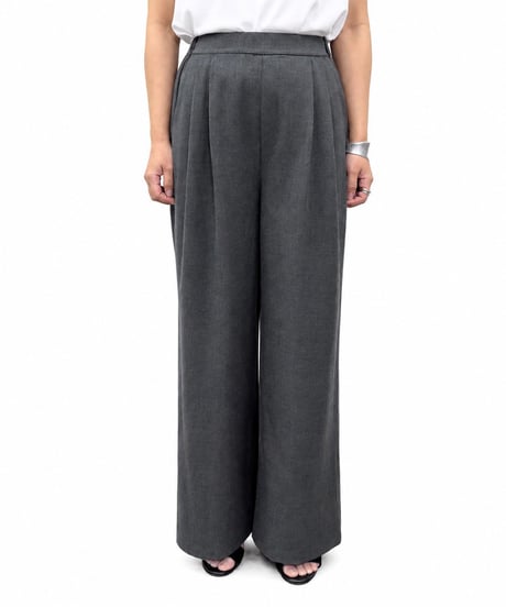 【siro delabonte】　ご予約 Stripe tuck straight pants