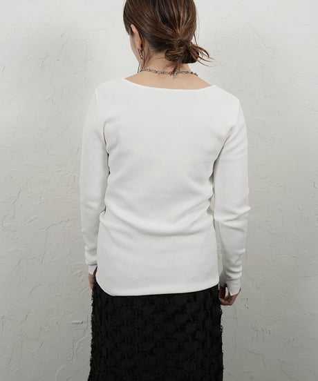 Square knit pullover