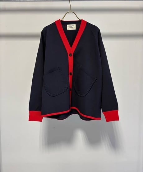 【MARGAUX VINTAGE】　ご予約 バイカラーVネックカーディガン