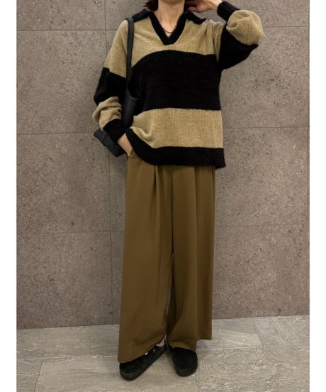 【ROSIEE】　ご予約 数量限定フェザーMIXボーダーKnit