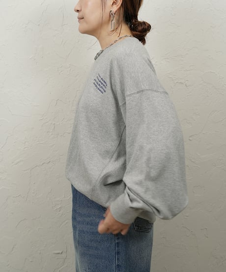 Bio sweat embroidery pullover