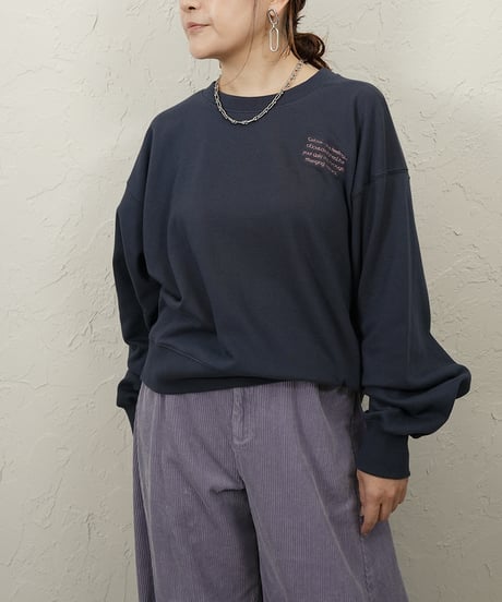 Bio sweat embroidery pullover