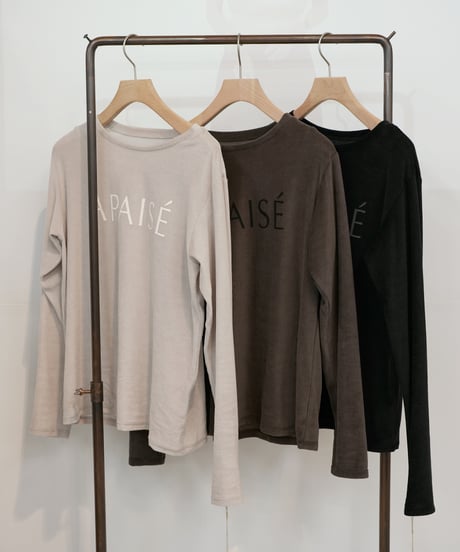 【cafune】　ご予約  light velor logo pullover