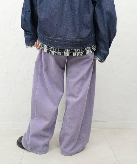Corduroy curve pants