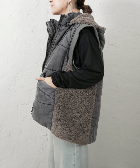 Denim×Boa padding　vest