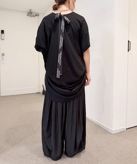 【MAISON MAVERICK】　ご予約  Back Ribbon Drape Tunic