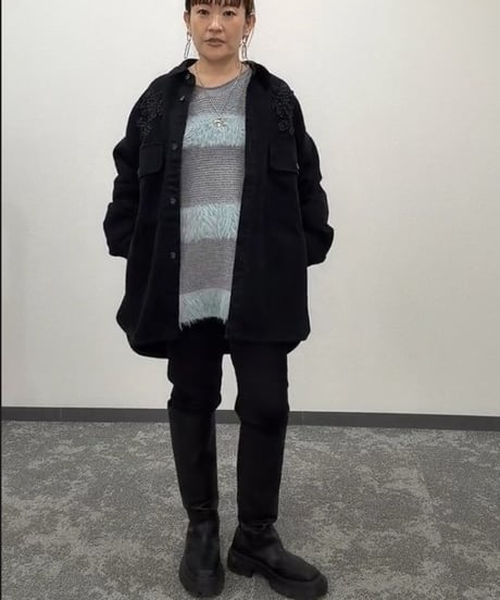 【CYAN tokyo】　ご予約  "Liren別注カラー"刺繍オーバーシャツブルゾン