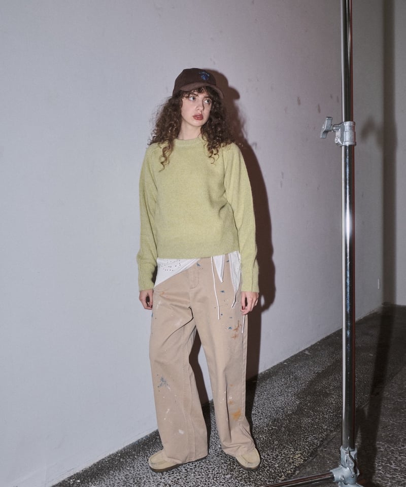 Le Melange】 ご予約 コットンツイルペイントチノパンて | select shop