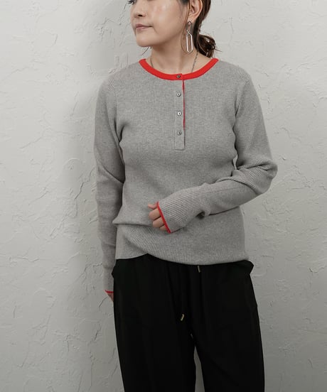 Neck color scheme henry neck knit