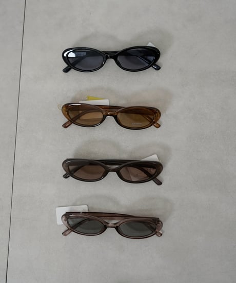 【select】スリムオーバルサングラス 5866
